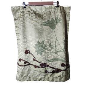 HOME TRENDS Green Brown Embroidered Floral STANDARD Pillow Shams - Set of 2
